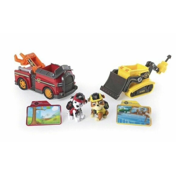 Paw Patrol Mission Paw Rescue Vehicles Set Marshall & Rubble Toys R Us Exclusive - Picture 2 of 7